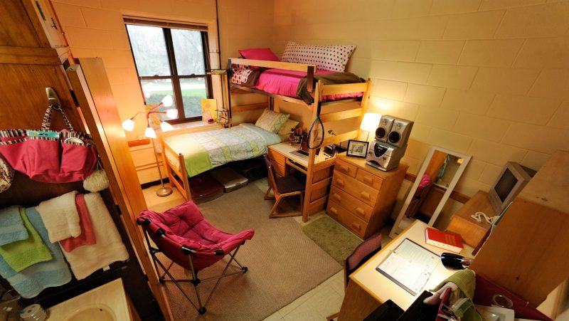 A residence hall student room